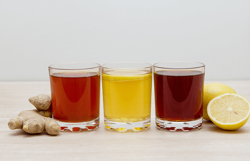 different flavors of kombucha
